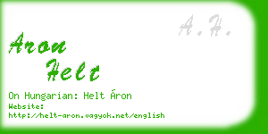 aron helt business card