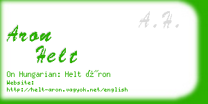 aron helt business card